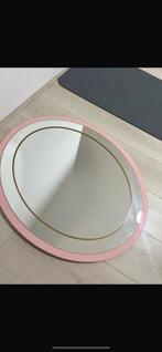 Ovale roze gouden spiegel, Minder dan 50 cm, Gebruikt, Verzenden, Minder dan 100 cm
