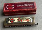 Vintage chromonica Hohner Larry Adler 256 C met doos, Gebruikt, Overige typen, Chromatisch, Ophalen of Verzenden