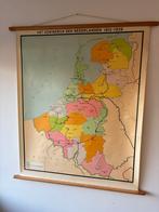 Schoolkaart Het koninkrijk der Nederlanden 1815-1839, Antiek en Kunst, Antiek | Schoolplaten, Ophalen of Verzenden, Aardrijkskunde