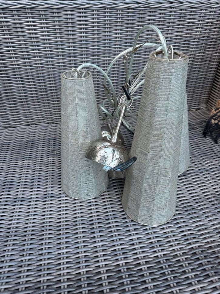 Brocante Lampen Tros met Kraaltjes, Huis en Inrichting, Lampen | Hanglampen, Gebruikt, Minder dan 50 cm, Metaal, Ophalen of Verzenden