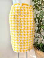 Boutique moschino Geel/Witte koker Rok - Maat 36 / S, Geel, Ophalen of Verzenden, Zo goed als nieuw, Knielengte