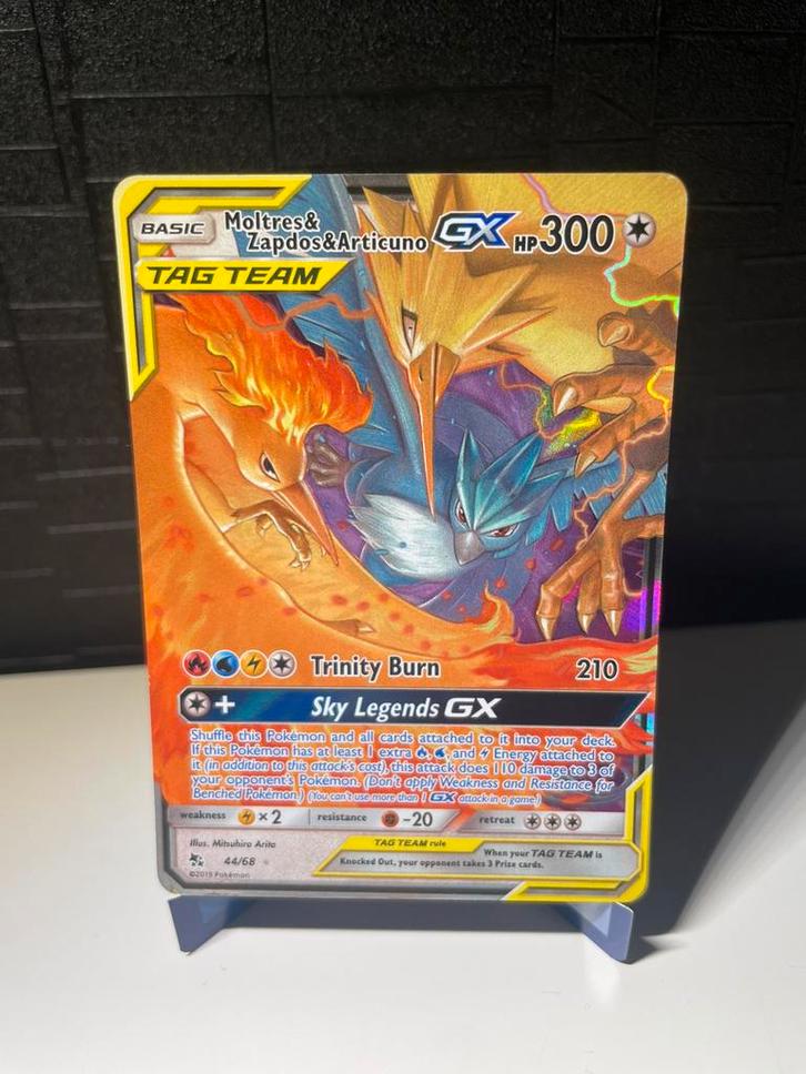 Moltres & zapdos & articuno gx 44/68, Hobby en Vrije tijd, Verzamelkaartspellen | Pokémon, Nieuw, Losse kaart, Foil, Ophalen of Verzenden
