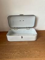 Vintage Broodtrommel - Wit Emaille, Ophalen, Gebruikt