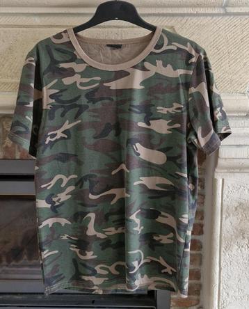 Heren tshirt KM - maat L -army khaki print beschikbaar voor biedingen
