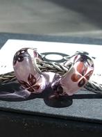 Vlinder lilac roze Glasbedel 925 zilver glas NIEUW!!!, Nieuw, Overige merken, 1 bedel, Ophalen of Verzenden