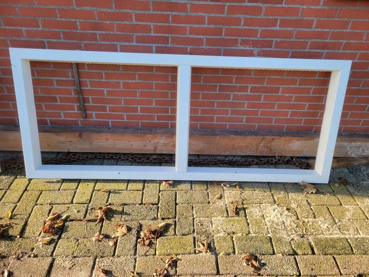 Kunststof kozijn REHAU 80x200 cm – 2 draaikiepramen HR+, Doe-het-zelf en Verbouw, Kozijnen en Schuifpuien, Gebruikt, Raamkozijn