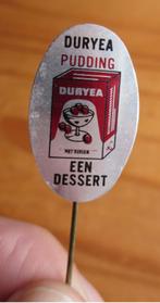 pin duryea pudding dessert kersen speld speldje vla toetje +, Verzamelen, Gebruikt, Ophalen of Verzenden, Speldje of Pin