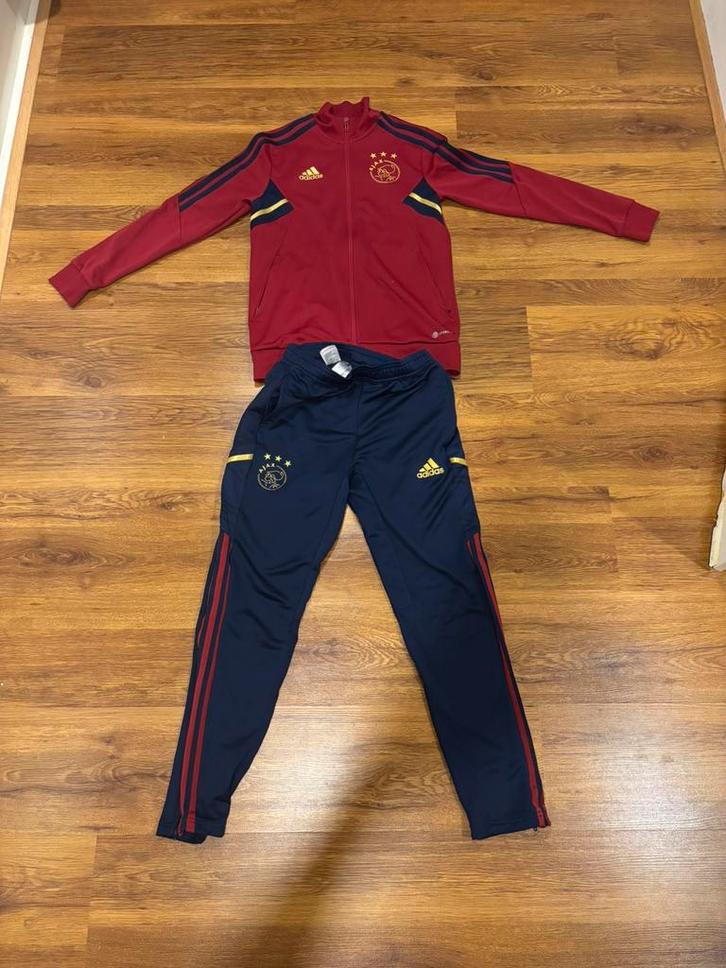 Ajax trainingspak 22/23, Kleding | Heren, Sportkleding, Gedragen, Voetbal, Maat 46 (S) of kleiner, Blauw, Ophalen