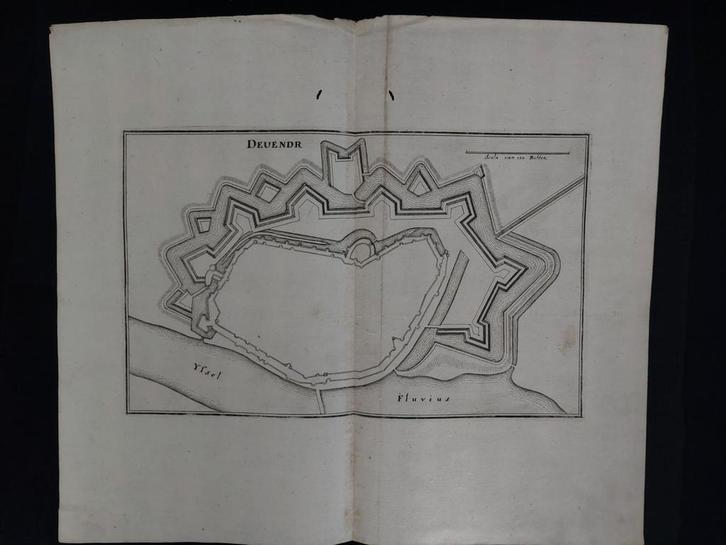31 / De stad Deventer - Gravure uit 1659 van C. Merian, Antiek en Kunst, Kunst | Etsen en Gravures, Ophalen of Verzenden