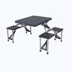 Inklapbare picknicktafel met 4 integrale stoeltjes, Caravans en Kamperen, Ophalen, Zo goed als nieuw, Campingtafel