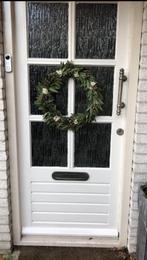 Buitendeur voordeur hardhout  211,5 x 92,5 x 4 met glas, Ophalen, 80 tot 100 cm, 200 tot 215 cm, Glas