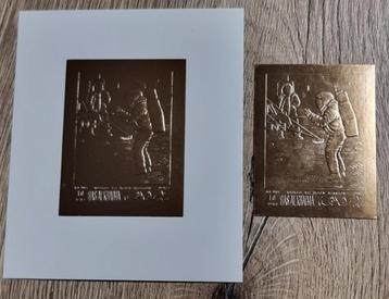  1970 MNH Ras Al Khaima Apollo Space Gold Stamps Block beschikbaar voor biedingen