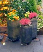 3 stuks Betonlook/natuursteen plantenbakken, Tuin en Terras, Bloembakken en Plantenbakken, Ophalen, Tuin, Gebruikt, Minder dan 60 cm