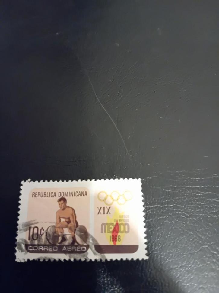 Dominicaanse Republiek Postzegel Olympische Spelen 1968, Postzegels en Munten, Postzegels | Amerika, Gestempeld, Ophalen of Verzenden