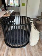 Ronde zwarte box, Kinderen en Baby's, Boxen, Ophalen of Verzenden, Gebruikt, Rond, Boxkleed