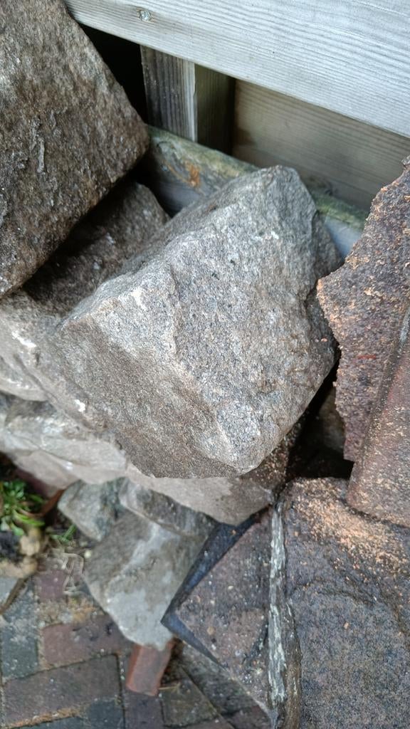 Granieten Keien 6m2, Tuin en Terras, Tegels en Klinkers, Ophalen, Gebruikt, Klinkers, Natuursteen