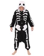 Skelet Onesie L-XL Pak Kostuum Zwart Wit Halloween Skull, Kleding | Heren, Carnavalskleding en Feestkleding, Nieuw, Maat 52/54 (L)