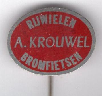 A. Krouwel rijwielen bromfietsen blik speldje ( A_068 ) beschikbaar voor biedingen