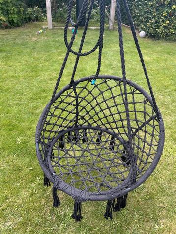 Macrame hangstoel zwart  beschikbaar voor biedingen