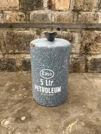 Vintage emaille Esso 5 liter Petroleum kan, Ophalen of Verzenden