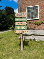 Wegwijzers geboorte bord gender reveal Babyshower baby, Ophalen of Verzenden