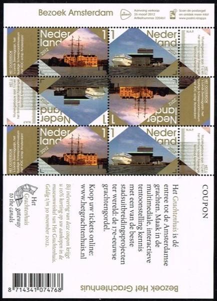 2012 Vel Bezoek Amsterdam Postfris., Postzegels en Munten, Postzegels | Nederland, Postfris, Verzenden