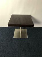 2 x Vergadertafel, antraciet eiken, chrome poot, 80 x 80 cm., Huis en Inrichting, Bureaus, Ophalen, Gebruikt