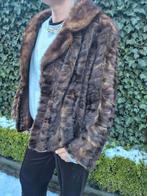 Vintage bontjas dames jas nertsenbont mt 38 40 jaren 50 60, Ophalen of Verzenden, Gedragen, Maat 38/40 (M), Bruin