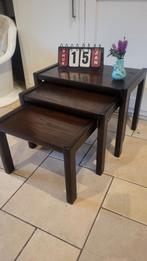 Leuke Vintage miniset nesting set jaren 60 70 brutalist, Huis en Inrichting, Tafels | Bijzettafels, Ophalen, Minder dan 45 cm