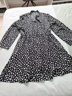Zwart met gebroken wit printje jurk mt3xl shein curve zo goe, Zwart, Maat 46/48 (XL) of groter, Ophalen of Verzenden, Zo goed als nieuw