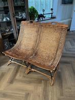 Zeer Fraaie Antieke Bamboe/Rotan Bank uit Bali jaar 1920, Ophalen