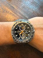 Seiko x world time, Ophalen, Zo goed als nieuw, Staal, Seiko