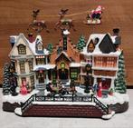 Kerstdorp met kerstman en rendieren., Diversen, Ophalen of Verzenden