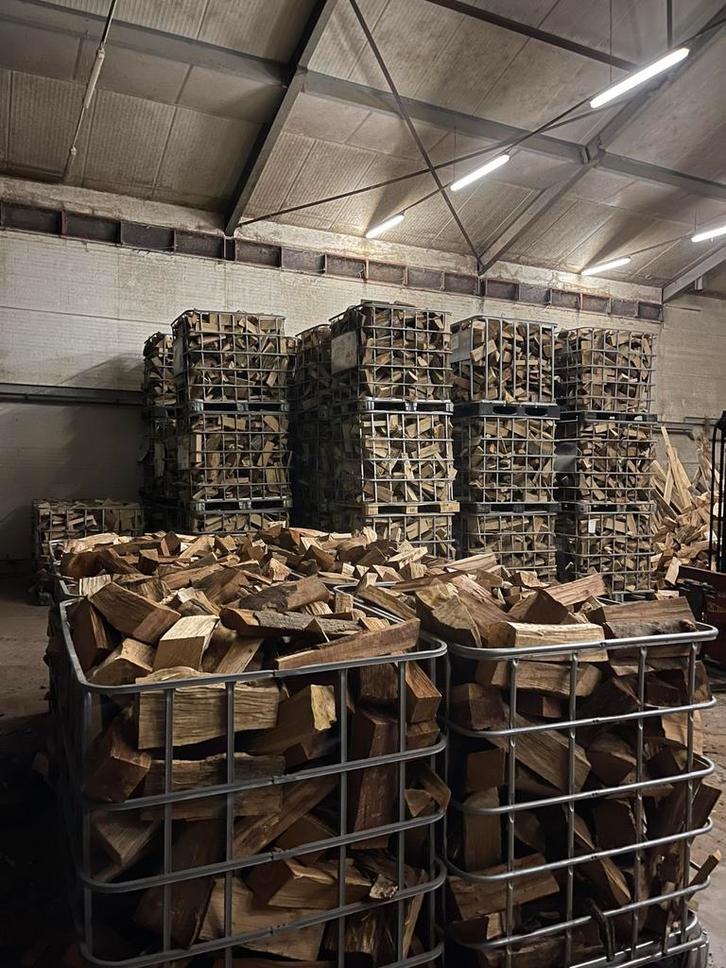 Haardhout droog - GRATIS aanmaakhout - Eiken en Beuken, Tuin en Terras, Haardhout, Blokken, Eikenhout, 6 m³ of meer, Ophalen of Verzenden