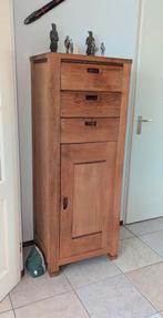Teakhouten Kast met Lades en Deur, Ophalen, Gebruikt, Teakhout, 50 tot 100 cm