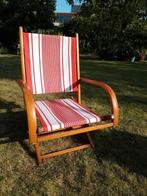 Vintage tuinstoel/strandstoel., Caravans en Kamperen, Ophalen, Gebruikt, Campingstoel