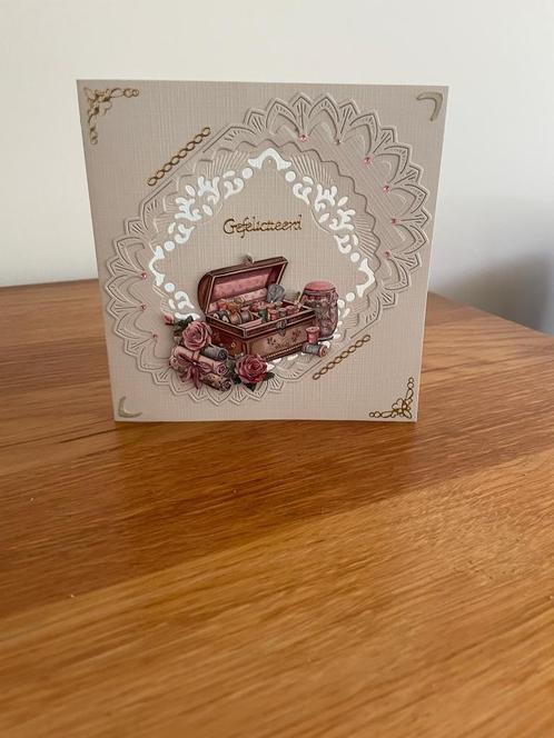 Kaartje gefeliciteerd (56), Hobby en Vrije tijd, Kaarten | Zelfgemaakt, Nieuw, Overige thema's, Ophalen of Verzenden