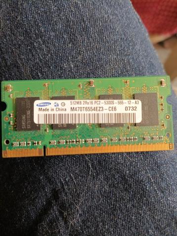 Samsung 512MB PC2-5300S Laptop RAM Geheugen beschikbaar voor biedingen