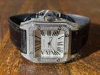 Te koop Cartier Santos 100, Overige merken, Leer, Staal, Polshorloge
