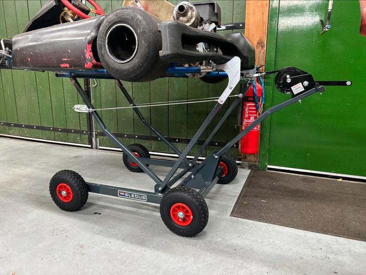 Handmatige pitkar, kartbok, lift, slebus, trolley, karting, Sport en Fitness, Karting, Zo goed als nieuw, Kart, Ophalen of Verzenden