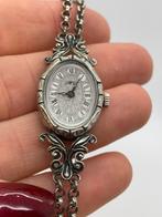 A928 Prachtig zilveren armband horloge, Sieraden, Tassen en Uiterlijk, Antieke sieraden, Ophalen of Verzenden, Zilver, Armband