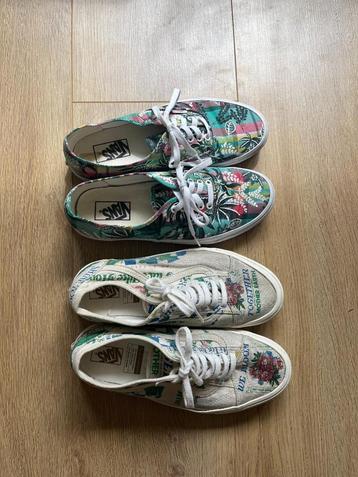 Vans 2x maat 41 & 41,5 ympen sneakers kleurrijk groen plant beschikbaar voor biedingen