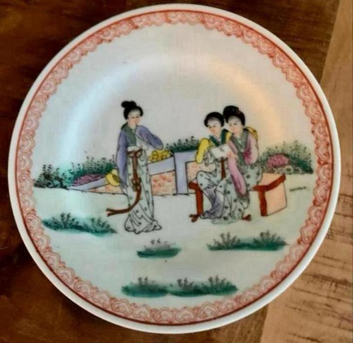 Charmant antiek Chinees porseleinen bordje, Antiek en Kunst, Antiek | Wandborden en Tegels, Ophalen of Verzenden
