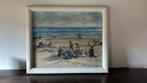 Strand schilderij, Antiek en Kunst, Kunst | Schilderijen | Klassiek, Ophalen of Verzenden