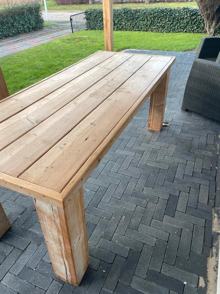 Steigerhouten Eettafel - 200x86cm, Hoogte 78cm, Huis en Inrichting, Tafels | Eettafels, Gebruikt, 50 tot 100 cm, 200 cm of meer
