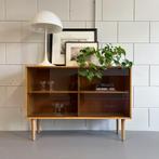 - Vintage vitrinekast, eiken, Deens -, Gebruikt, 100 tot 150 cm, ., Vintage
