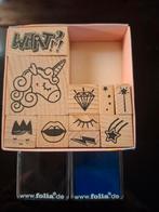 Leuke stempelsets - Eenhoorn en meer!, Hobby en Vrije tijd, Stempelen, Ophalen of Verzenden, Zo goed als nieuw, Houten stempel