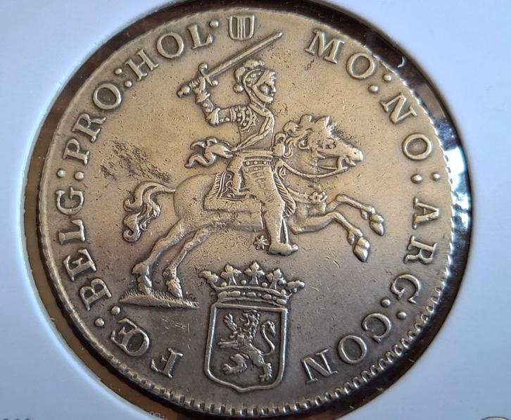 Halve Zilveren Dukaton (Rijder) 1770 Holland - uiterst mooi, Postzegels en Munten, Munten | Nederland, Losse munt, Overige waardes