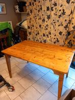 Grenen tafel met vier stoelen, Huis en Inrichting, Tafels | Salontafels, Ophalen, Overige materialen, Gebruikt, 50 tot 100 cm