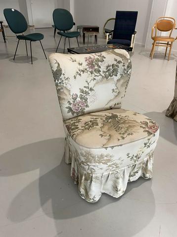 1 Vintage pauwen stoel theo ruth? jaren 50 nr 2 beschikbaar voor biedingen